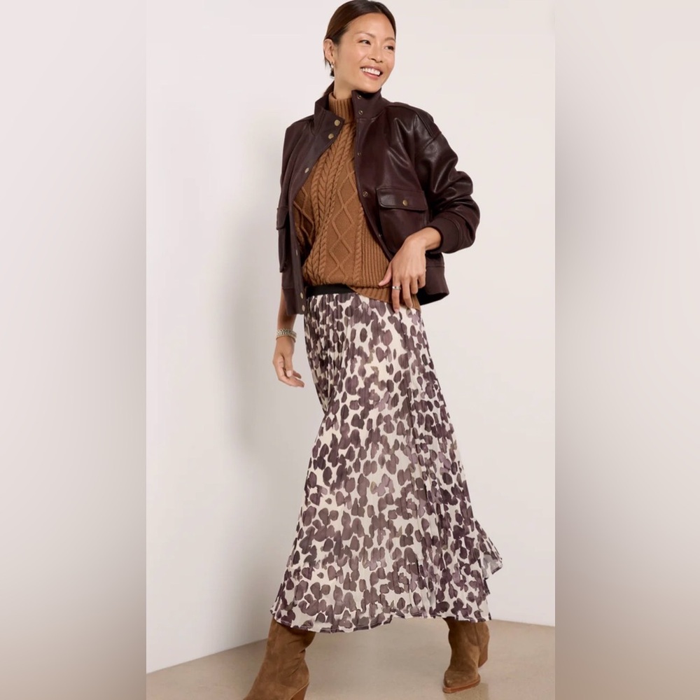 Sanctuary Seeing Spots Pleated Skirt Chocolate Spots xsmall